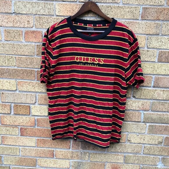 Striped Guess Shirt Medium Red - Picture 4 of 4